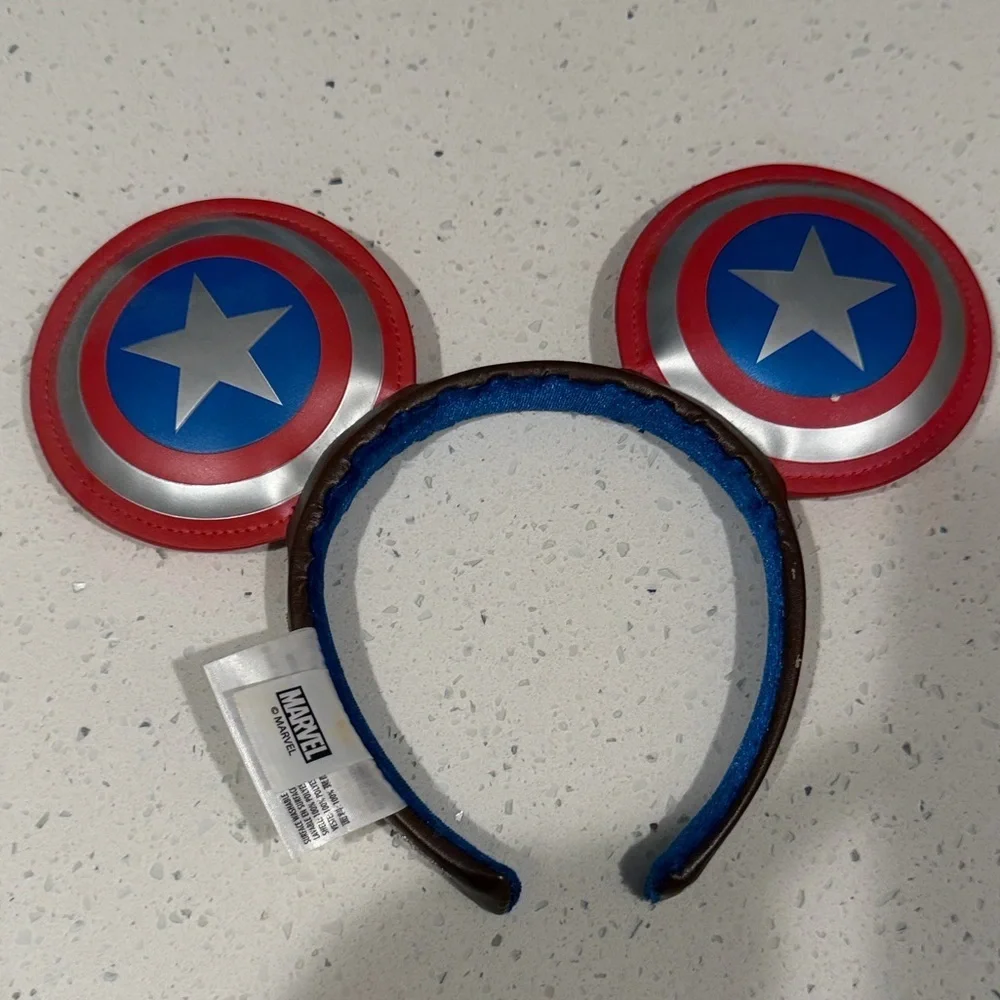 Authentic Disney Marvel Ears Captain America flag 🇺🇸 super hero unisex - Picture 5 of 7